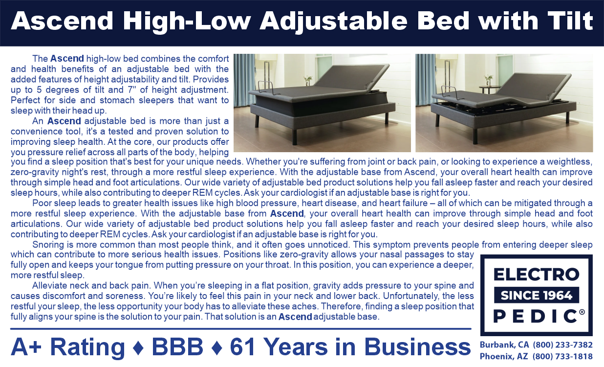 ascend price hi low adjustable bed with tilt by ergomotion