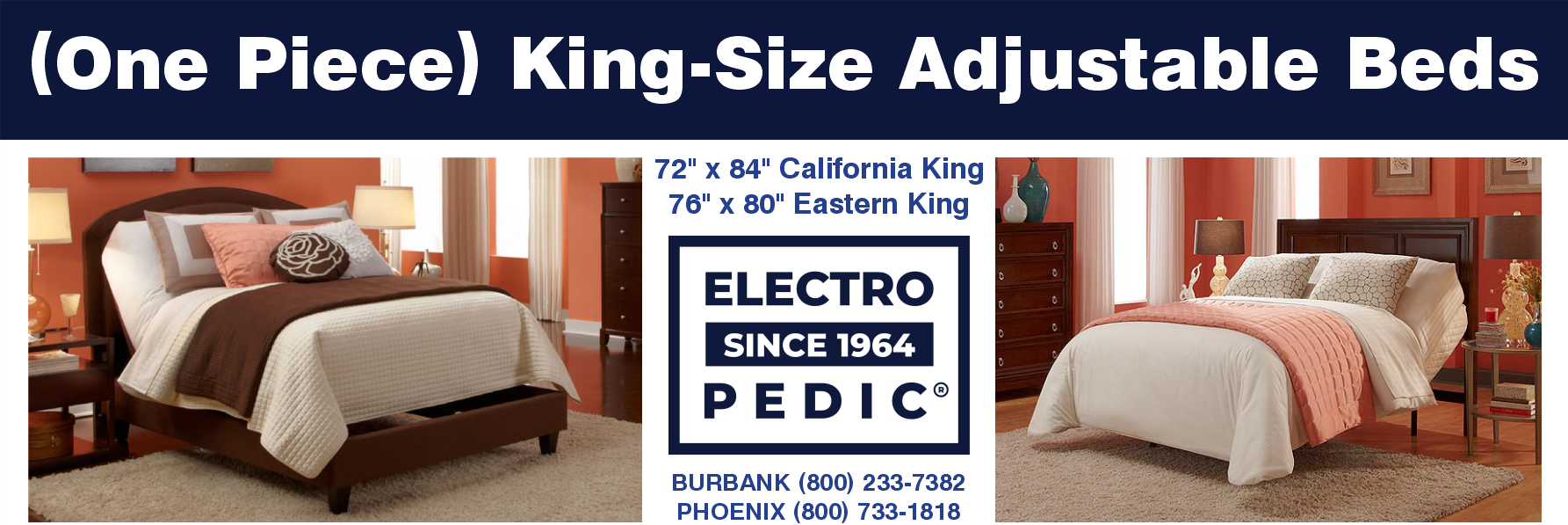price kingsize cal eastern adjustable bed